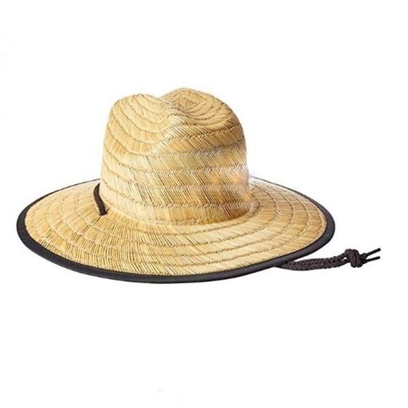 NWT Women Men CLASSIC Lifeguard Hat Straw Beach Wide Brim Sun hat Outdoo… - Picture 4 of 8